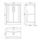 Meuble lavabo cannelé – Avec vasque – 61 cm – Choix de finitions