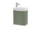 Meuble lavabo cannelé suspendu – Avec vasque – 40,5 cm – Choix de finitions