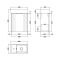 Meuble lavabo cannelé suspendu – Avec vasque – 40,5 cm – Choix de finitions