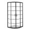 Cabine de douche quart de cercle – Effet verrière noir – 90 cm – Choix de finitions du receveur à effet texturé – Barq