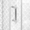 Cabine de douche quart de cercle rétro avec receveur à effet texturé – 90 cm – Choix de finitions du receveur - Langley