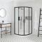 Cabine de douche quart de cercle avec receveur – Noir – Tailles multiples - Nox