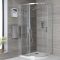 Cabine de douche quart de cercle - Receveur à effet texturé avec choix de finition – Portland