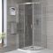Cabine de douche quart de cercle - Receveur à effet texturé avec choix de finition – Portland
