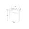 Meuble d’angle suspendu avec vasque – 45 cm – Champignon mat – RAK Resort x Hudson Reed