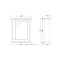 Armoire de toilette avec miroir – Noir – 65 cm x 75 cm – RAK Washington x Hudson Reed