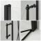 Porte de douche pivotante rétro – Noir – Choix de tailles – Langley