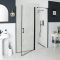 Porte de douche pivotante rétro – Noir – Choix de tailles – Langley