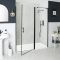 Porte de douche pivotante rétro – Noir – Avec receveur – Choix de tailles – Langley
