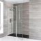 Porte de douche pivotante - Receveur à effet texturé - Chromé - Portland