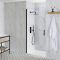 Porte de douche pivotante avec receveur – Noir – Choix de tailles - Nox