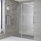 Porte de douche coulissante sans cadre avec receveur – Tailles multiples - Portland