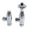 Robinets de radiateur thermostatiques d’angle – 16 mm – Chromé