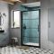 Cabine de douche coulissante – Noir – Avec receveur - Choix de tailles - Apex