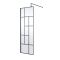 Douche italienne au design abstrait – Avec receveur – Noir – Choix de tailles et paroi de retour en option