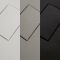 Douche italienne d’angle au design abstrait – Avec receveur à effet texturé – Noir – Choix de tailles et paroi de retour en option