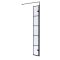 Douche italienne d’angle au design abstrait – Avec receveur – Noir – Choix de tailles et paroi de retour en option