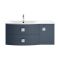 Meuble de salle de bain suspendu - Avec lavabo - 101 cm - Choix de finitions et option gauche/droite - Sarenna