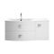 Meuble de salle de bain suspendu - Avec lavabo - 101 cm - Choix de finitions et option gauche/droite - Sarenna