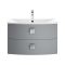 Meuble de salle de bain suspendu - Avec lavabo - 71 cm - Choix de finitions - Sarenna