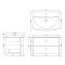 Meuble de salle de bain suspendu - Avec lavabo - 71 cm - Choix de finitions - Sarenna
