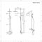 Colonne de douche thermostatique avec pommeau, douchette et rampe – 2 fonctions – Chromé – Select