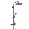 Colonne de douche thermostatique moderne – Avec pommeau rond et douchette – Choix de finitions