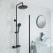 Colonne de douche thermostatique moderne – Avec pommeau rond et douchette – Choix de finitions