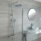 Colonne de douche thermostatique moderne – Avec pommeau rond et douchette – Choix de finitions