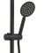 Colonne de douche thermostatique avec mitigeur barre, pommeau rond et douchette – Noir - Nox