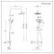 Colonne de douche thermostatique avec mitigeur barre, pommeau rond et douchette – Noir - Nox