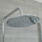 Colonne de douche thermostatique avec mitigeur barre, pommeau rond et douchette – Chromé - Como