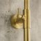 Colonne de douche thermostatique moderne – Avec pommeau rond et douchette – Or satiné – Ayanna