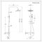 Colonne de douche thermostatique moderne – Avec pommeau rond et douchette – Or satiné – Ayanna