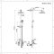 Colonne de douche industrielle mécanique - Pommeau de douche et douchette – Noir – Zandra