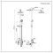 Colonne de douche industrielle mécanique - Pommeau de douche et douchette – Cuivre satiné – Zandra