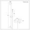 Kit de douche thermostatique avec bec verseur et douchette sur rampe – Nickel Noir – Otto
