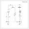 Colonne de douche thermostatique – Avec bec verseur baignoire, pommeau de douche rond et douchette – Choix de finitions – Arlo