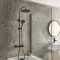 Colonne de douche thermostatique – Avec bec verseur baignoire, pommeau de douche rond et douchette – Choix de finitions – Arlo
