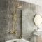 Colonne de douche thermostatique – Avec bec verseur baignoire, pommeau de douche rond et douchette – Choix de finitions – Arlo