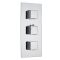 Kit de douche thermostatique avec pommeau plafonnier et douchette – 2 fonctions – Chromé - Kubix