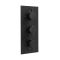Kit de douche thermostatique avec mitigeur, pommeau de douche et kit douchette sur rampe - Noir - Nox