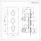 Mitigeur de douche thermostatique avec inverseur – 3 fonctions – Laiton brossé - Clarus