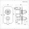 Mitigeur de douche thermostatique rétro encastré - 1 fonction –  Chromé et noir - Elizabeth