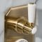 Mitigeur de douche thermostatique rétro encastré – 2 fonctions – Or satiné – Elizabeth