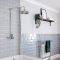 Hudson Reed Elizabeth - Mitigeur de douche thermostatique exposé à double commandes - Chromé et noir
