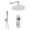 Douche Digitale Thermostatique 2 Fonctions - Pommeau Ø 30cm Mural & Douchette - Narus