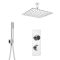 Douche Digitale Thermostatique 2 Fonctions - Pommeau Plafond 30x30cm & Douchette - Narus