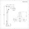Colonne de douche thermostatique exposée rétro - Double fonctions – Chromé et noir - Elizabeth