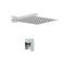 Kit de douche mécanique – Pommeau carré 30 cm – Chromé - Kubix